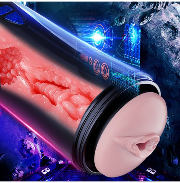 RENDS - Interstellar Exploration Retractable Moaning Masturbator Cup (Chargeable - Black)